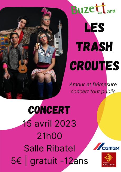 Flyer concert Les Trash Croutes
