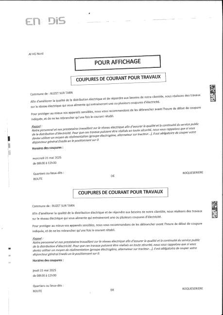 COUPURE COURANT