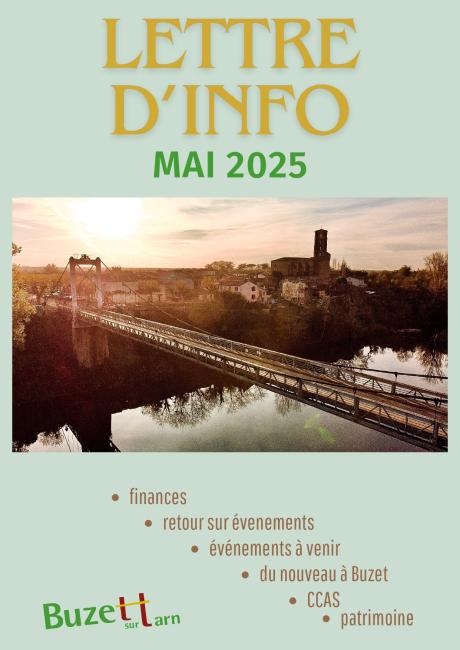 Lettre d'info Mai 2025