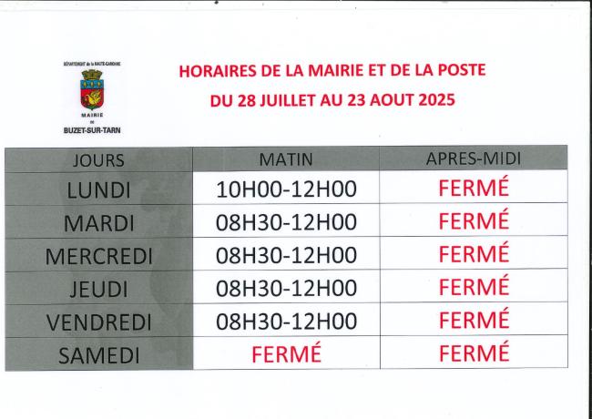 horaire