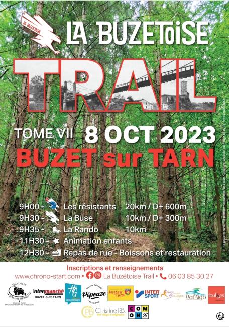 Flyer trail la Buzétoise - Buzet sur Tarn
