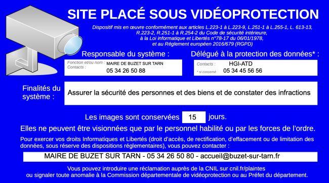 Information pour le public