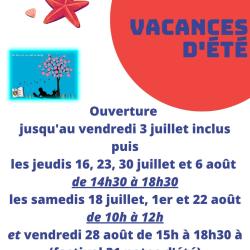 horaires été bibli